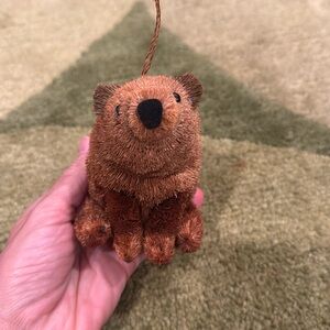 Natural Bristle Bear Ornament